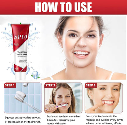 2PC SP-10 Probiotic Whitening Toothpaste – Fresh Breath, Deep Cleaning & Stain Removal (Natural Formula)