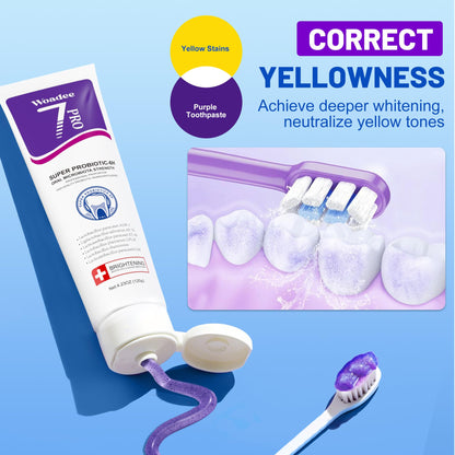 SP-6 Hydroxyapatite Toothpaste Set – 3 Tubes, Fluoride-Free, Enamel Safe, 7-Pro Probiotics Whitening