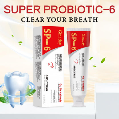 SP-6 Probiotic Toothpaste - Deep Cleaning, Fresh Breath, Ultra Whitening