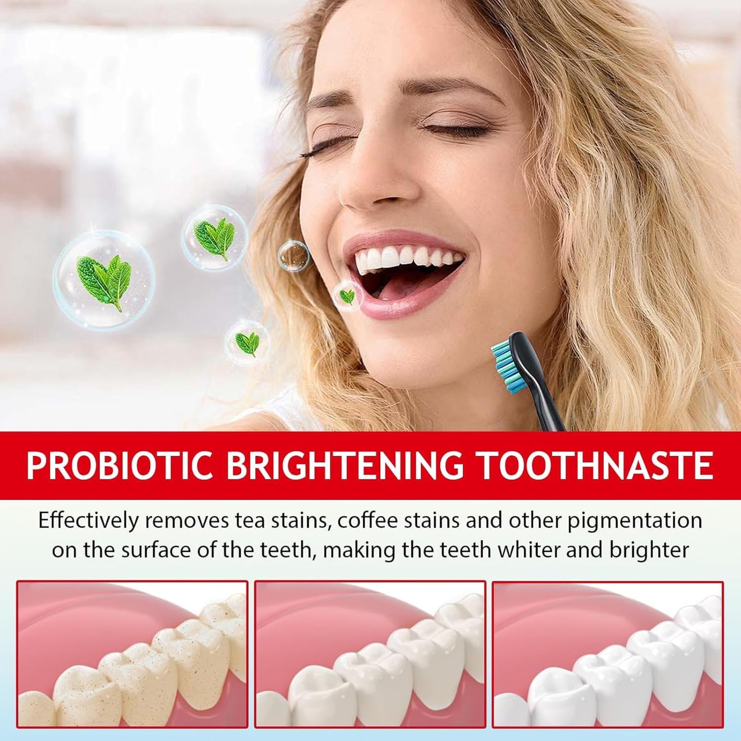 2-Pack SP-6 Probiotic Whitening Toothpaste – Enamel-Safe, Fluoride-Free, Double Mint