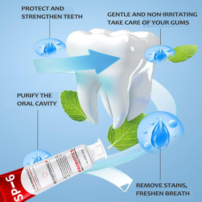 SP-6 Probiotics Whitening Toothpaste – 2 PCS, Fluoride-Free, Mint