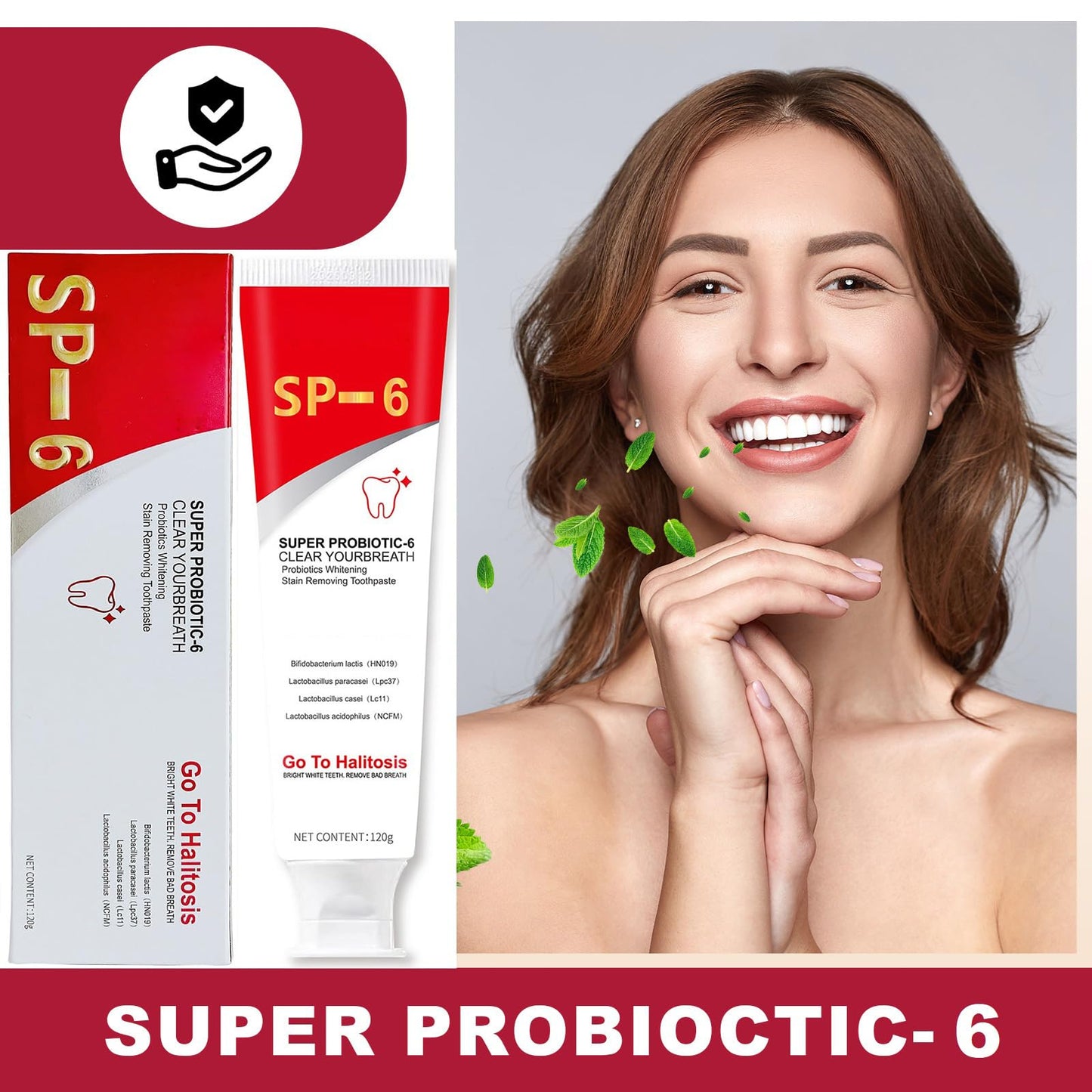 SP-6 Probiotics Whitening Toothpaste | Deep Cleaning & Fresh Breath