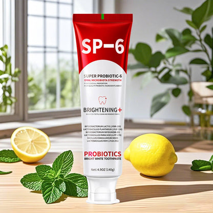 SP-6 Probiotics Whitening Toothpaste – Probiotics for Whitening, Gum Health, Enamel-Safe, Fluoride-Free