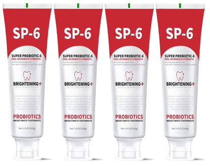 SP-6 Probiotics Whitening Toothpaste – 6 Probiotics, Fluoride-Free, Mint