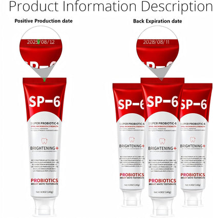 Sp-6 Probiotics Whitening Toothpaste – SP6 Brightening Toothpaste with Probiotics