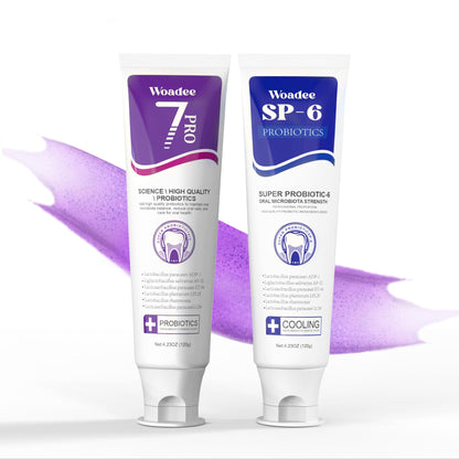 SP-6 Toothpaste Set — 6 Probiotics for Whitening & Fresh Breath (Fluoride-Free, Enamel Safe, 2-Tube Pack)