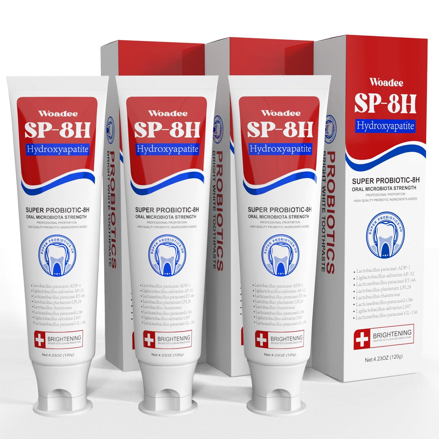 SP-8 Hydroxyapatite Probiotic Whitening Toothpaste – 8 Probiotics + Hydroxyapatite, Mint, Fluoride-Free (3)