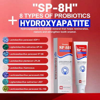 SP-8 Hydroxyapatite Probiotic Whitening Toothpaste – 8 Probiotics + Hydroxyapatite, Mint, Fluoride-Free (3)