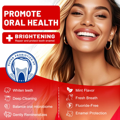 SP-8 Hydroxyapatite Probiotic Whitening Toothpaste – 8 Probiotics + Hydroxyapatite Formula for Whitening, Enamel Protection, Mint Flavor, Fluoride-Free