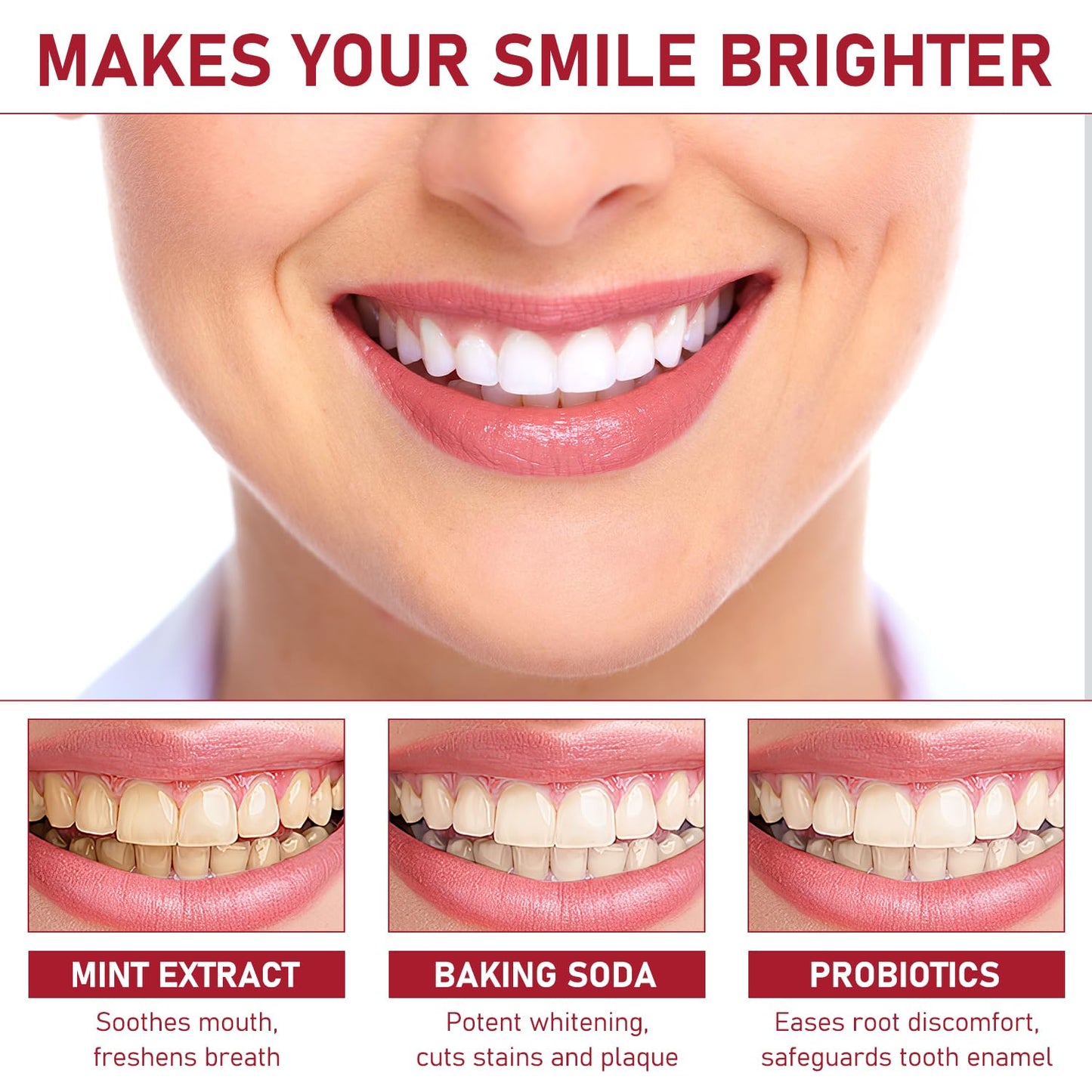 SP-8 Probiotics Whitening Toothpaste – Fluoride-Free, Probiotic-Infused, Ultra Fresh Mint (2 Pcs)