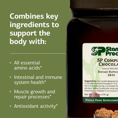Standard Process SP Complete – Whole-Food Immune & Liver Support, Vegetarian Chocolate, 26 oz