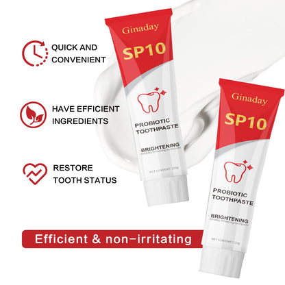 2 Pcs SP10 Probiotic Whitening Toothpaste – Deep Cleaning & Fresh Breath