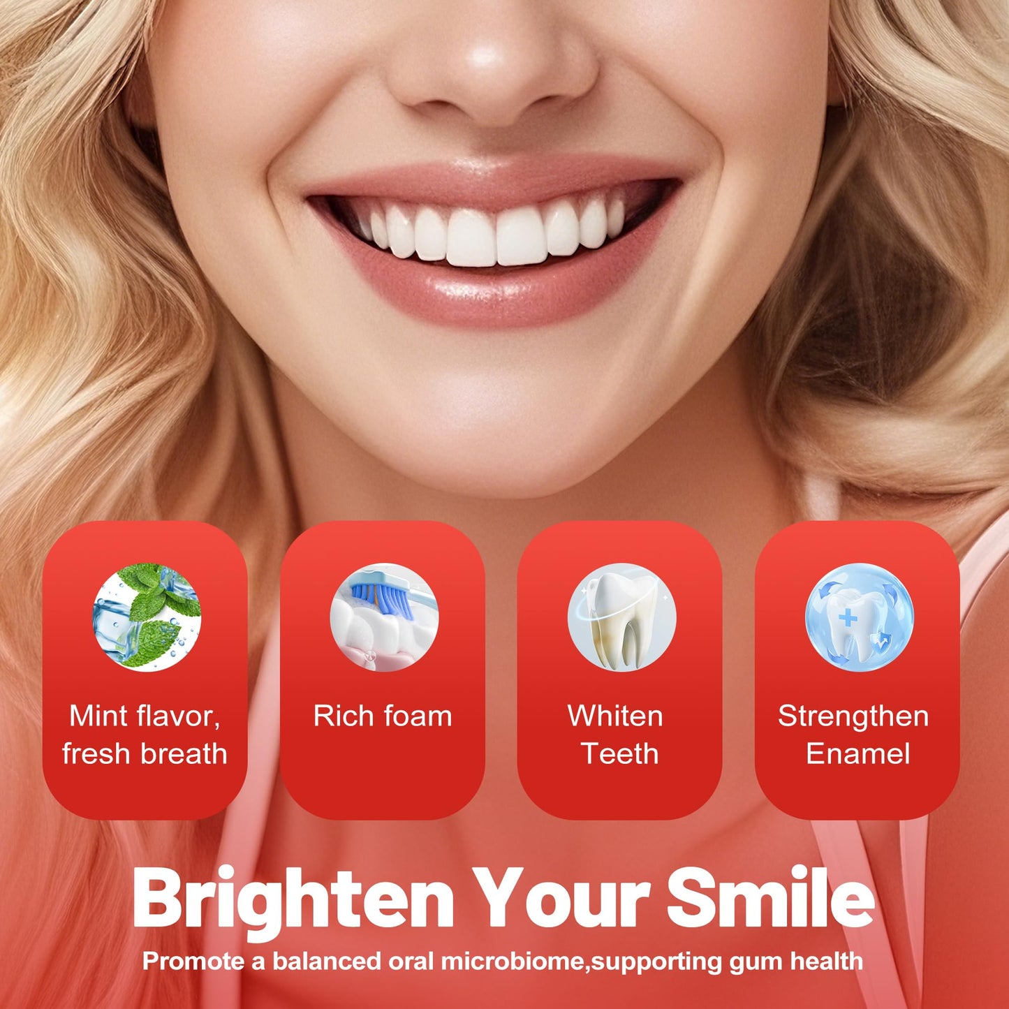 SP-6 Probiotic Whitening Toothpaste - 6 Probiotics, Fluoride-Free, Mint Flavor, 4.9 oz