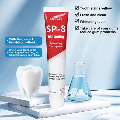 SP-8 Probiotic Ultra Whitening Toothpaste – Fresh Breath & Deep Cleaning (2PCS)
