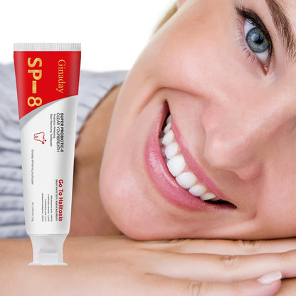 Sp-8 Probiotic Whitening Toothpaste – Oalance Probiotics, Niacinamide, Enamel & Gum Health, Fresh Breath, Fluoride-Free