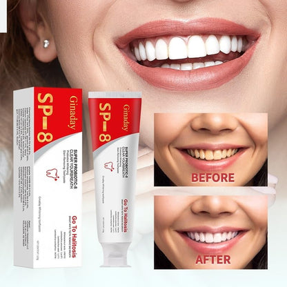 Sp-8 Probiotic Whitening Toothpaste – Oalance Probiotics, Niacinamide, Enamel & Gum Health, Fresh Breath, Fluoride-Free