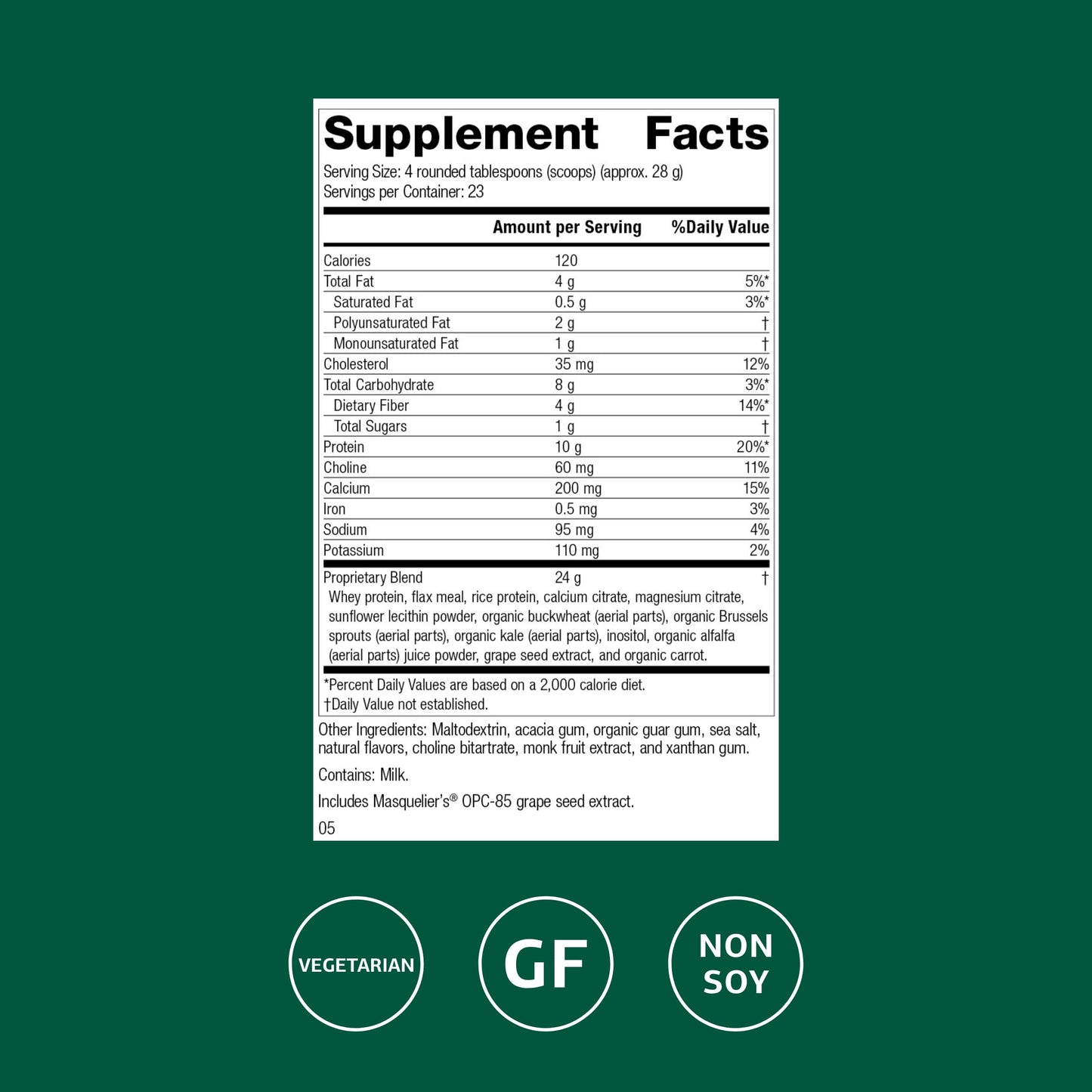 SP Complete Vanilla - Whole-Food Nutrition for Immune & Liver Support (23 oz)