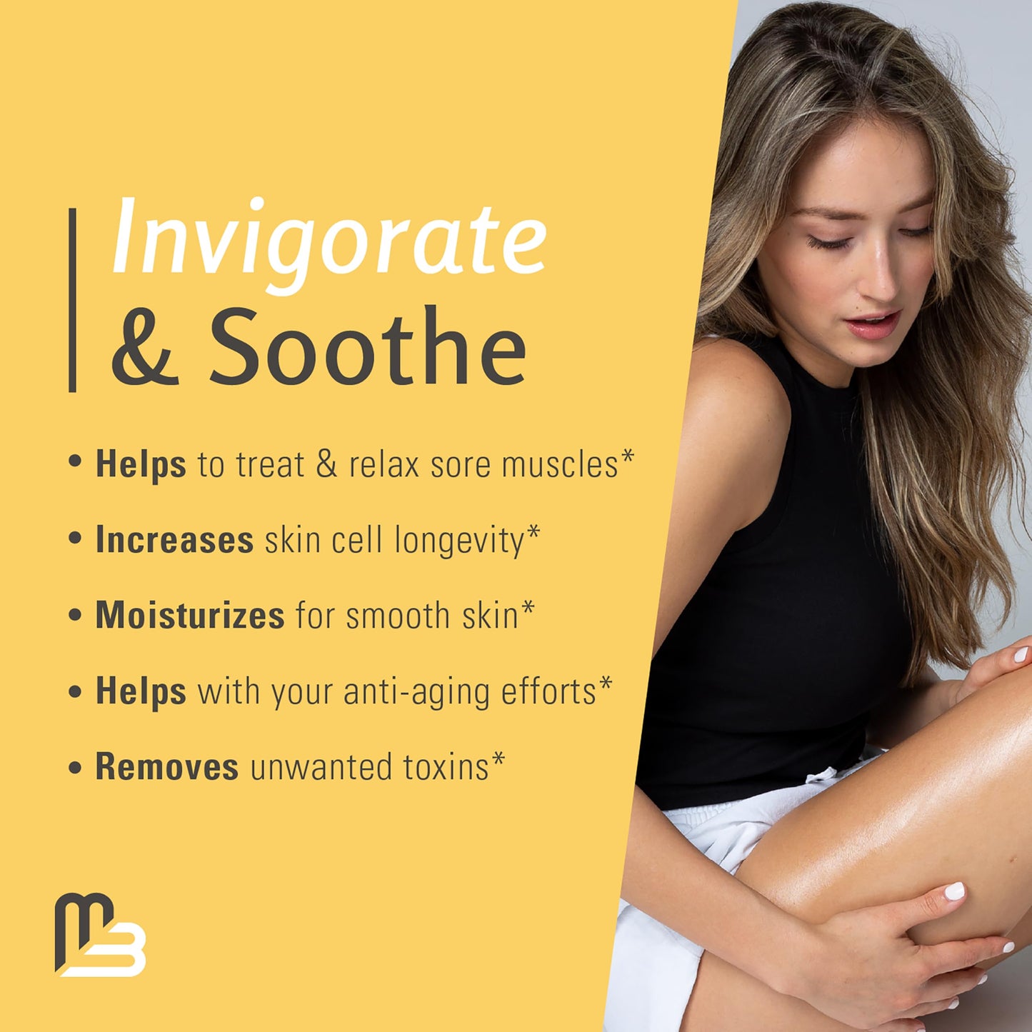 Ylang Ylang + Ginger Lymphatic Drainage Massage Oil – Collagen & Stem Cells | 8oz | M3 Naturals
