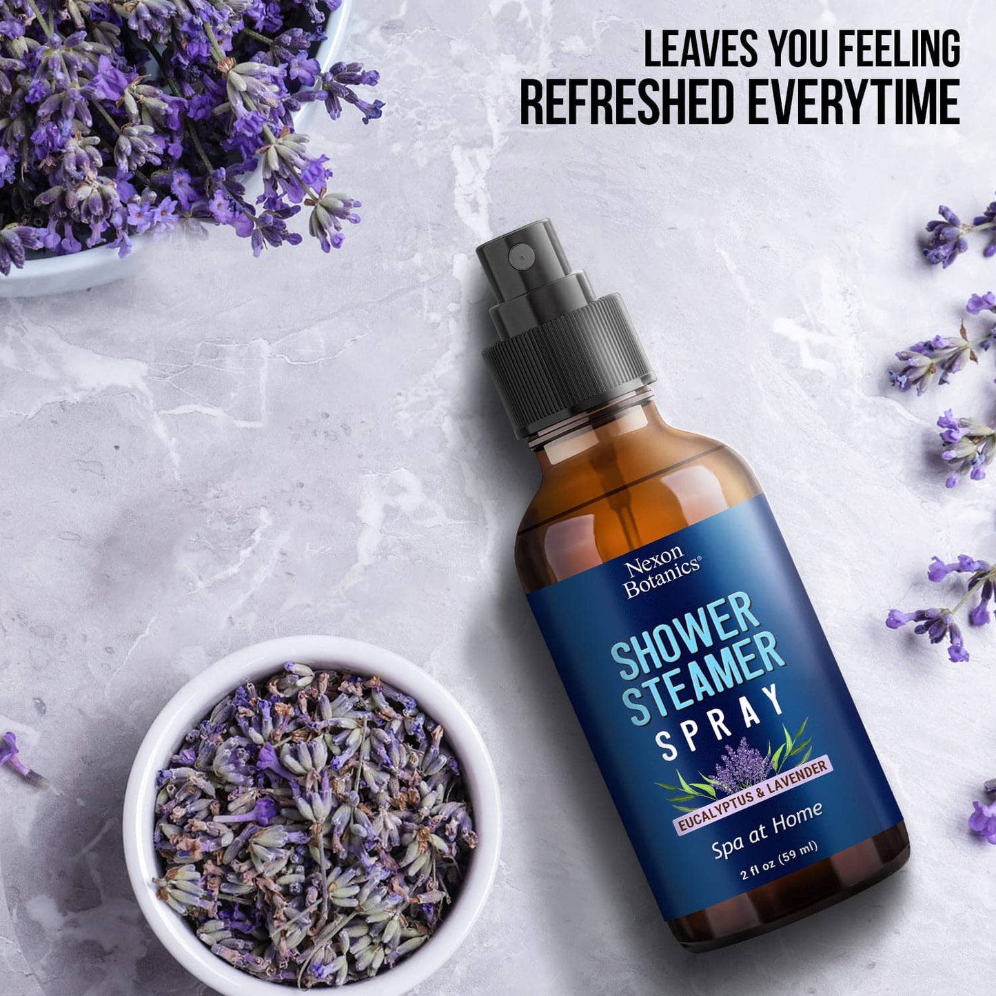 Eucalyptus & Lavender Shower Steamer Spray 2 fl oz – Aromatherapy Mist | Nexon Botanics