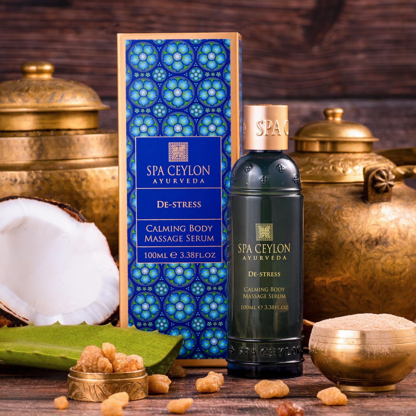 Spa Ceylon De-Stress Calming Body Massage Serum | Organic & Natural Massage Oil
