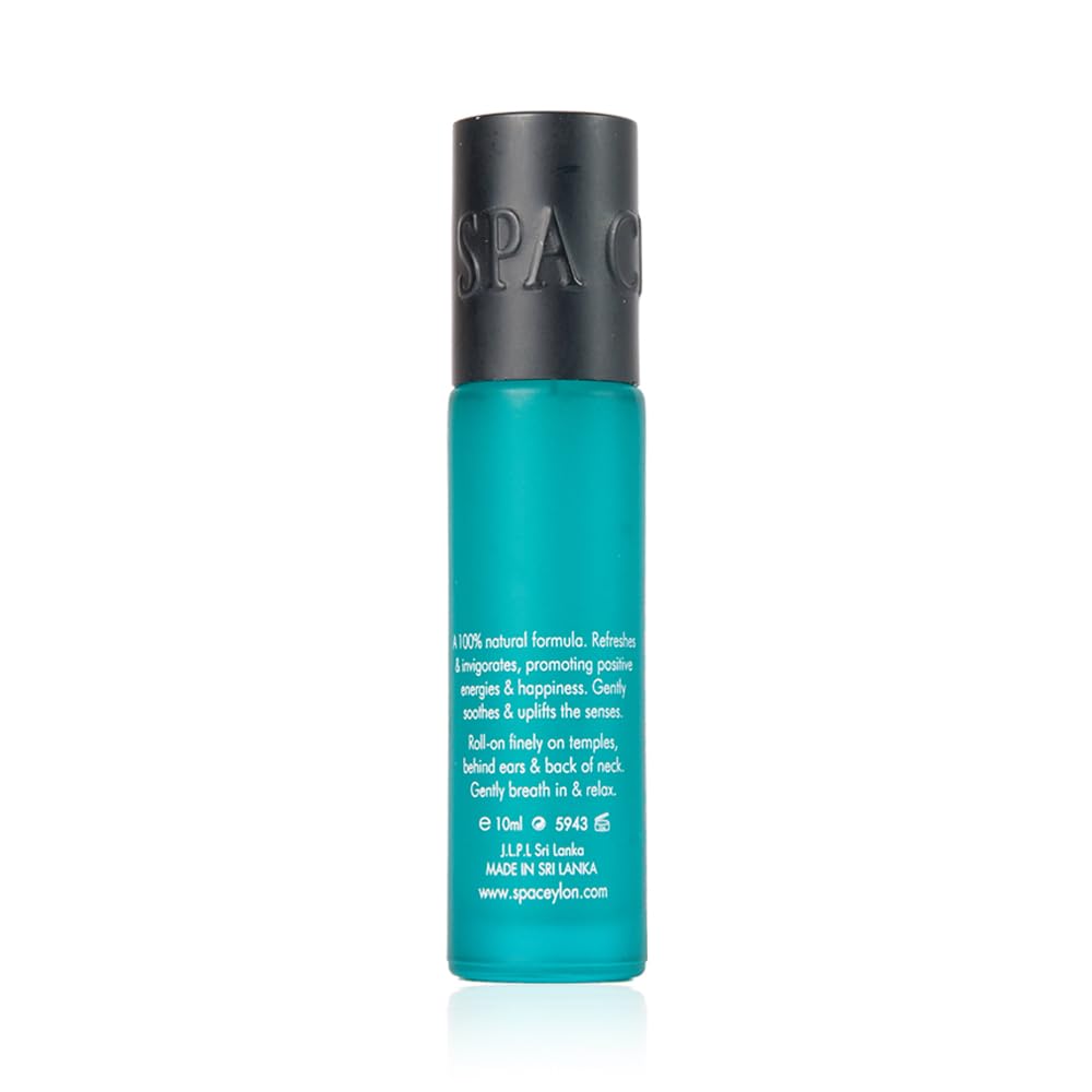 SPA CEYLON Happy Uplifting Balm Roll-On – Naturally Refreshing & Revitalizing | Vegetarian | All Skin Types