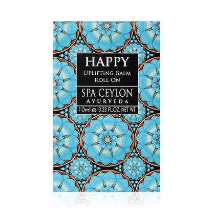 SPA CEYLON Happy Uplifting Balm Roll-On – Naturally Refreshing & Revitalizing | Vegetarian | All Skin Types