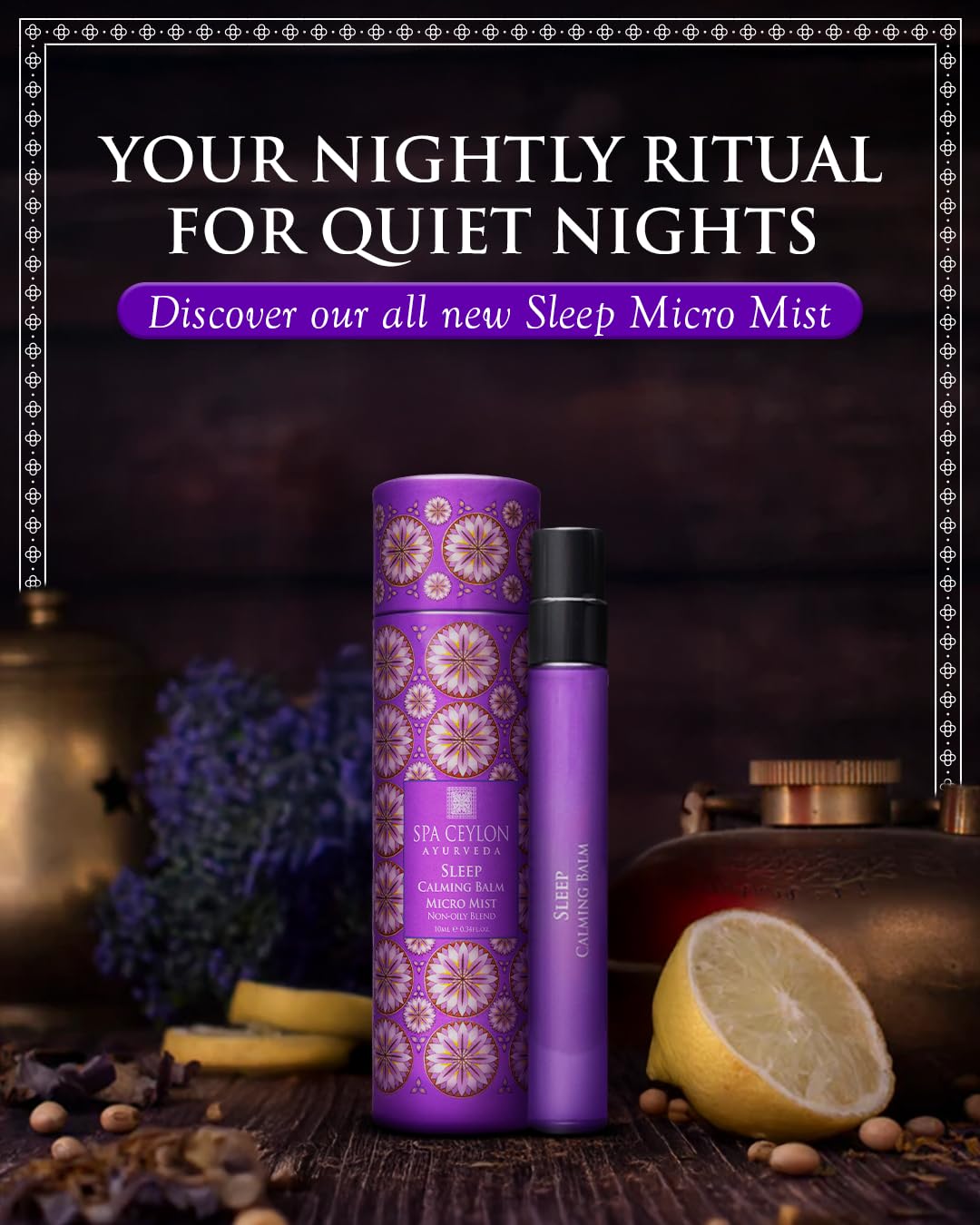 SPA CEYLON Sleep Calming Balm Micro Mist — Instant Cooling Relief | Natural & Paraben-Free