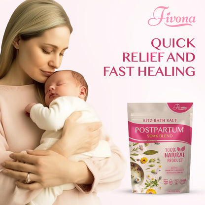 Postpartum Sitz Bath Salt – Epsom Salt with Essential Oils for Hemorrhoid Relief & Perineal Healing
