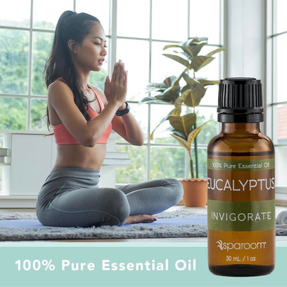 SpaRoom Aromatherapy Eucalyptus Essential Oil – Invigorate (100% Pure & Undiluted, 30 mL)