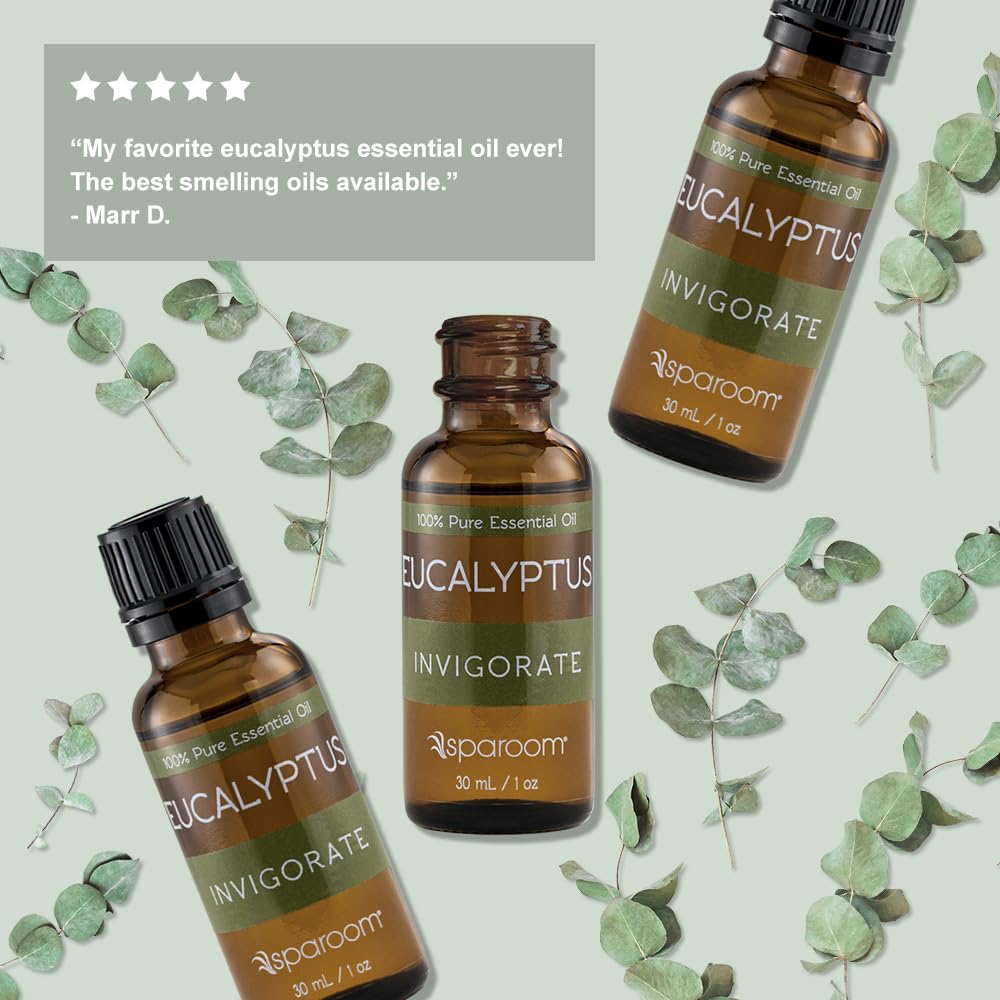 SpaRoom Aromatherapy Eucalyptus Essential Oil – Invigorate (100% Pure & Undiluted, 30 mL)