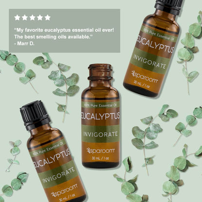 SpaRoom Aromatherapy Eucalyptus Essential Oil – Invigorate (100% Pure & Undiluted, 30 mL)