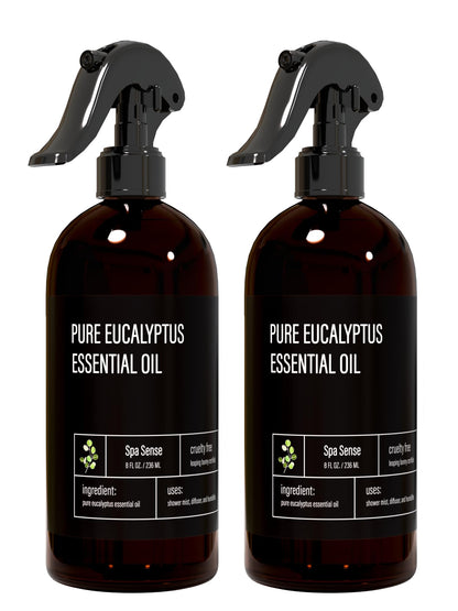 Spa Sense Pure Eucalyptus Shower Mist & Steam Room Spray – 8oz 2 Pack