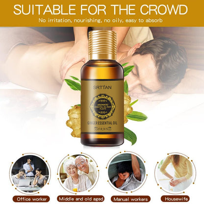 2PC (60ml) Belly Drainage Ginger Oil – Ginger Oil for Massage, Lymphatic Drainage & Skin Care