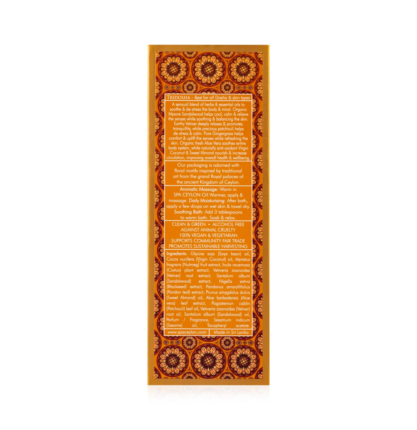 Spa Ceylon Sensual Sandalwood Bath & Massage Oil | Professional Body Oil for Massage Therapy