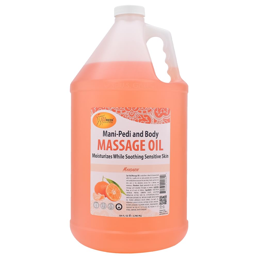 SPA REDI Mandarin Scented Massage Oil 128 Oz – Full Body Massage