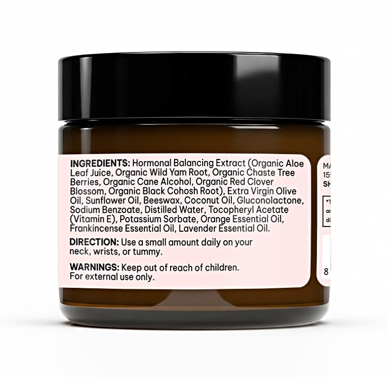 Wild Yam Cream for Hormone Balance – Progesterone-Free PMS & Menopause Support (2oz)