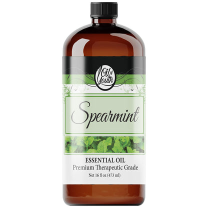Oil of Youth Spearmint Essential Oil 16oz – Pure Spearmint for Skin Therapy & Aromatherapy