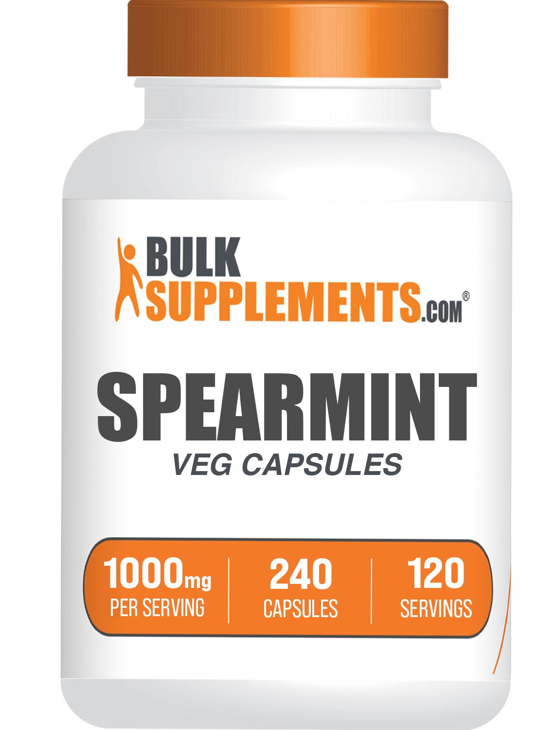 BulkSupplements.com Spearmint Extract Capsules - Vegan, 240 Count (2 Capsules per Serving)
