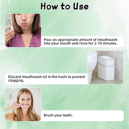 Spearmint Oil Pulling Rinse – Cold-Pressed Coconut Mouthwash, 8 oz