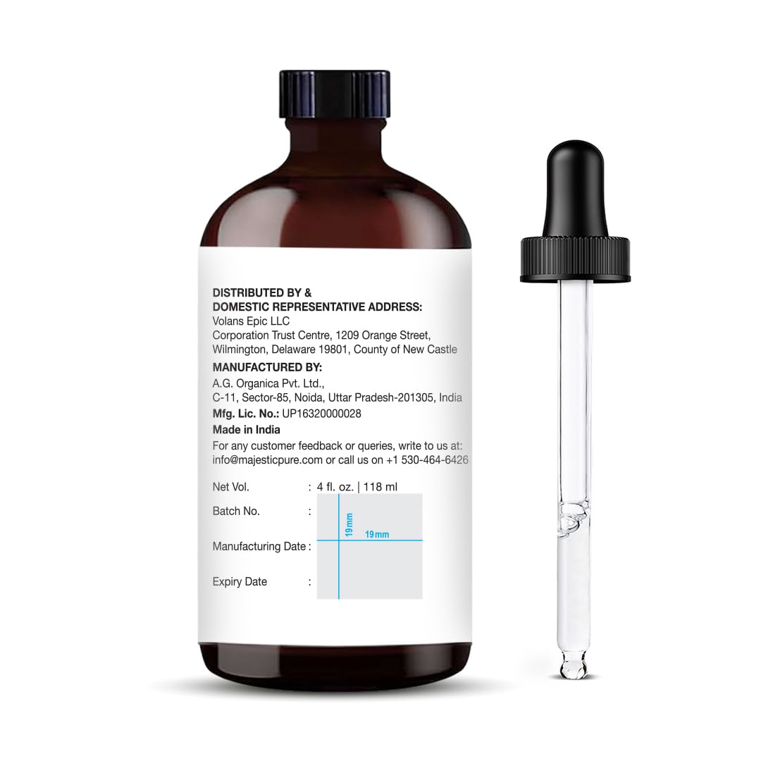 Majestic Pure Spearmint Essential Oil - 4 Fl Oz (Glass Dropper) - 100% Pure & Natural