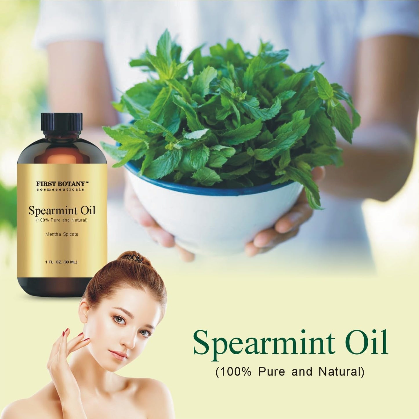 Spearmint Essential Oil 100% Pure – Aromatherapy, Massage & Topical, 1 oz