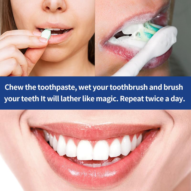 150P Toothpaste Tablets - Nano Hydroxyapatite, Fluoride & Plastic Free Travel Tabs (3.2 oz)