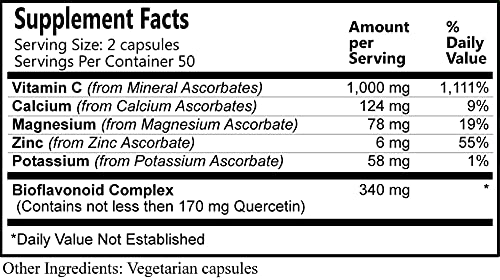 Spectra-Scorb Vitamin C from Mineral Ascorbates – Daily Manufacturing | 1,000 mg Vitamin C + Bioflavonoid Complex