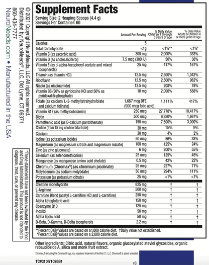 SpectrumNeeds® by NeuroNeeds – Comprehensive 33-Ingredient Nutritional Support (Lemon Flavor) BritishVita | Premium UK Vitamins & Wellness Supplements