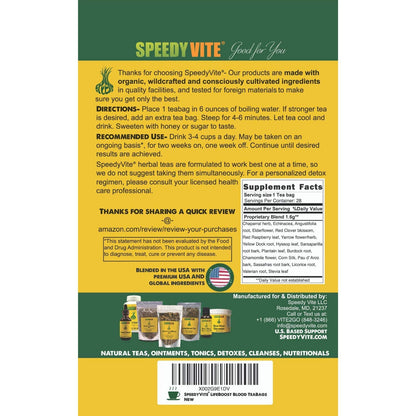 SpeedyVite® Blood Lifeboost Tea - Supports Waste Removal from Bloodstream*