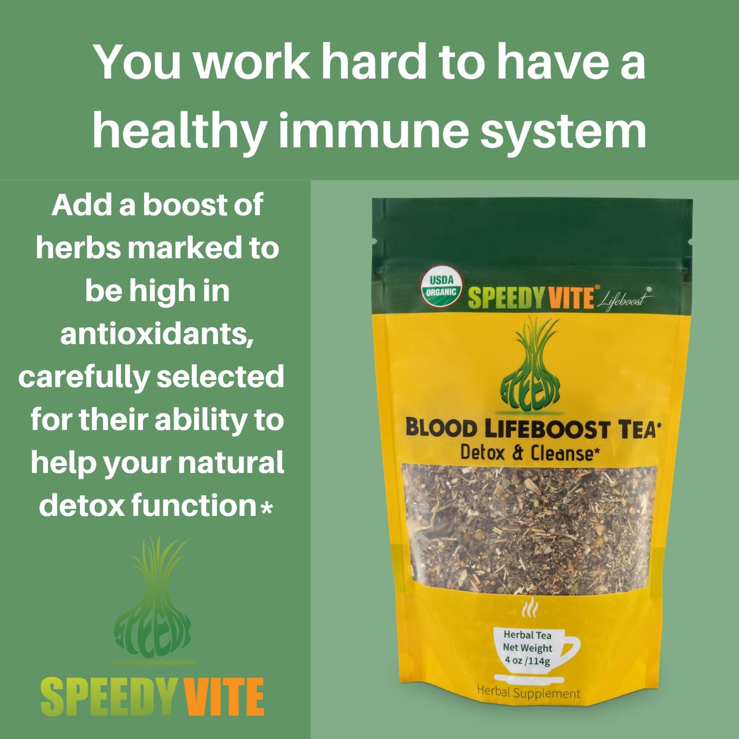 SpeedyVite® Blood Lifeboost Tea – Cleanses & Supports Natural Waste Removal*