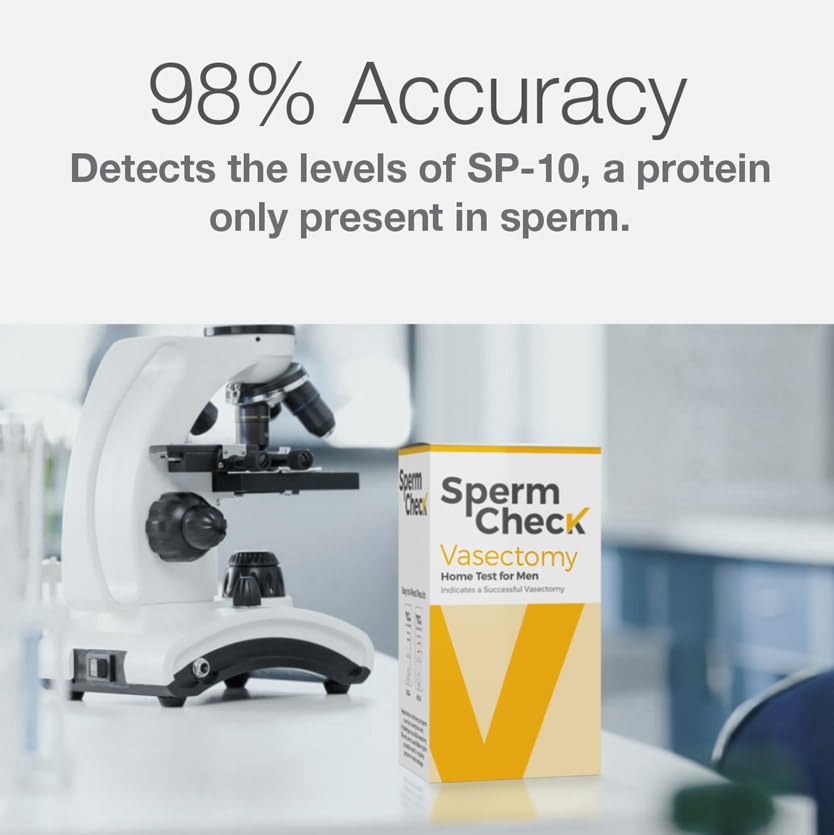 SpermCheck Vasectomy Home Test Kit – 2 Pack, FDA Cleared, 98% Accuracy