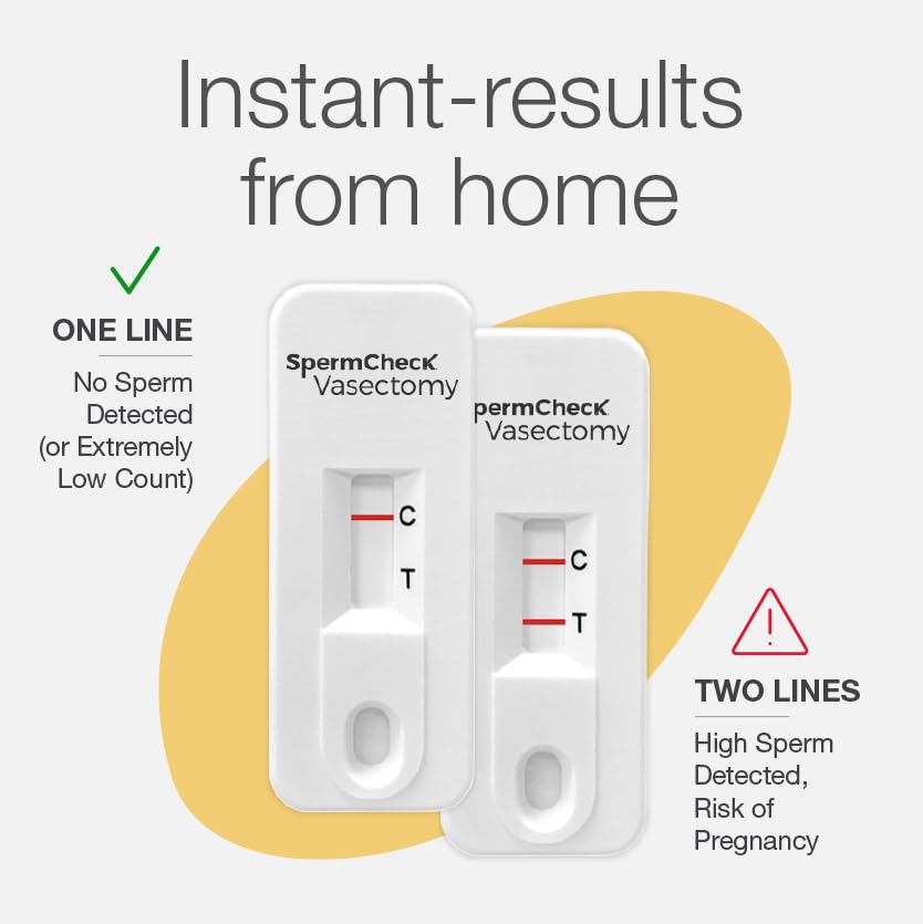 SpermCheck Vasectomy Home Test Kit – 2 Pack, FDA Cleared, 98% Accuracy