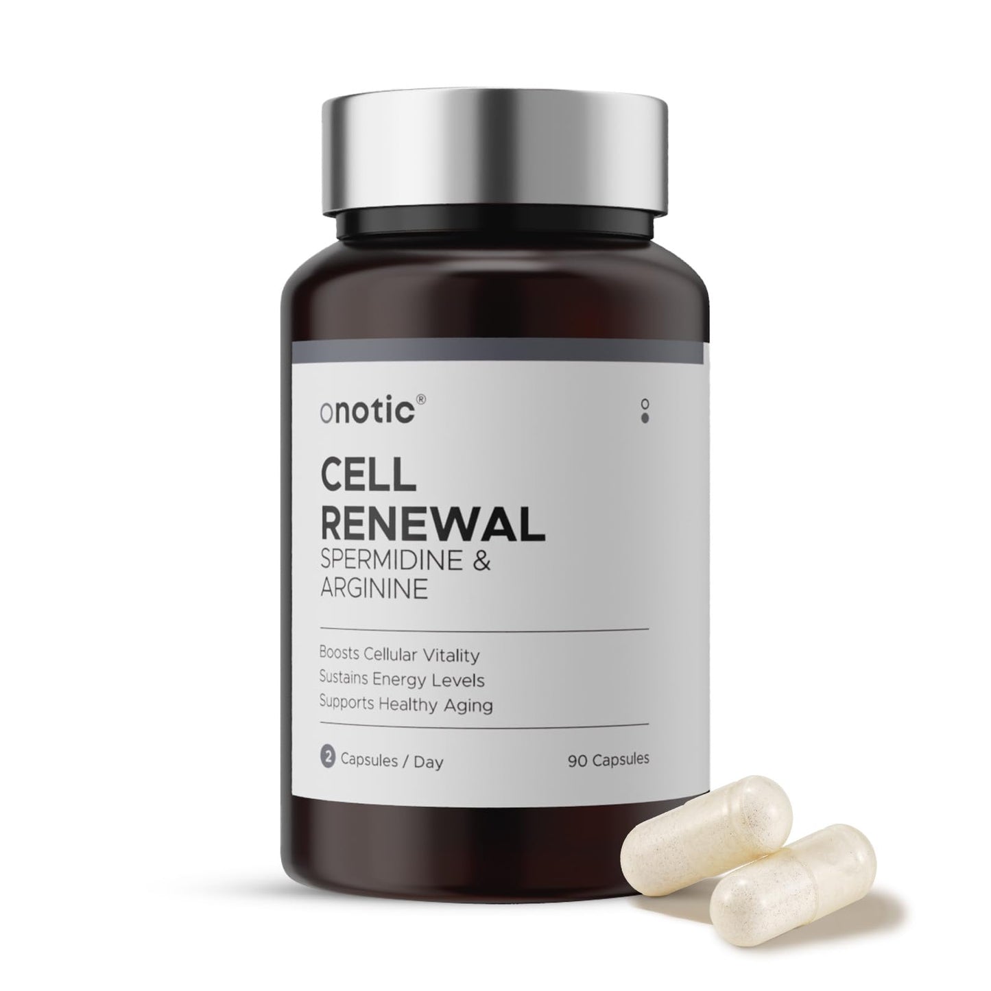 Spermidine 90 Capsules – Pure 15 mg per Serving for Energy Support, Cellular Vitality & Arginine, 45 Servings per Bottle