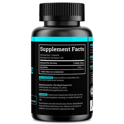 Spermidine Supplement 1440mg – 99% Pure, 4 Months Supply for Cellular Health